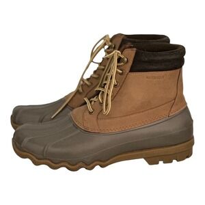 Sperry Top-Sider Brown Waterproof Duck Boots Brewster Men's 8.5 NEW